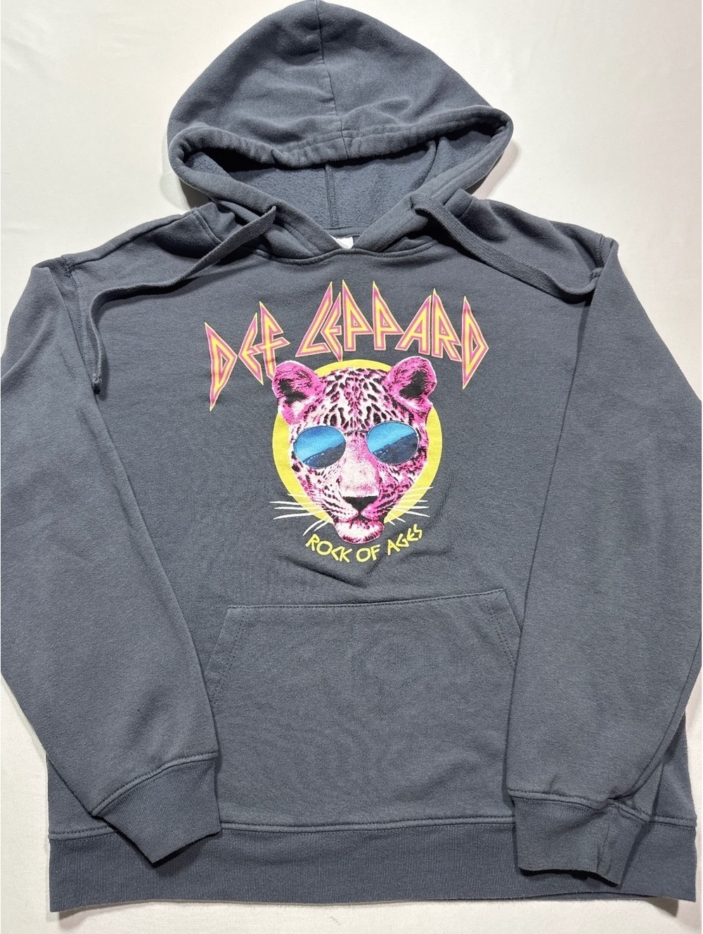 Def Leppard Rock of Ages Hoodie - Small, Cool Cat Style!